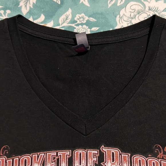Bucket of Blood Saloon V-Neck Short Sleeve Tee - Picture 2 of 5